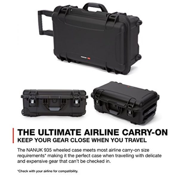 Nanuk Pistol Case 4 Nanuk 935 Waterproof Professional Gun Case with Foam Insert for 6UP w/Wheels