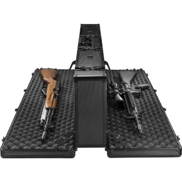 BARSKA Rifle Case 1 Barska BH11982 Loaded Gear AX-400 50" Double-Sided Hard Rifle Case with Foam,Black