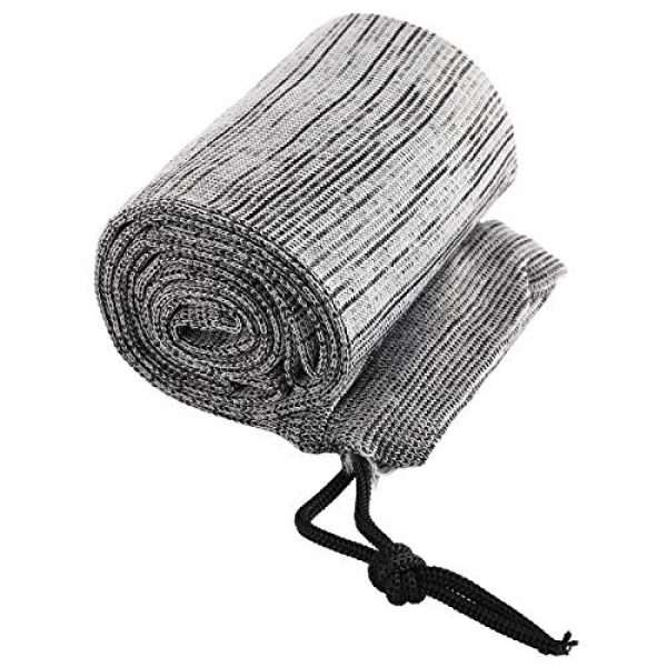 XMSound Rifle Case 6 XMSound Knit Gun Sock, Fits to 52", Anti-Rust, Silicone Treated, Drawstring Closure (4 Pack)