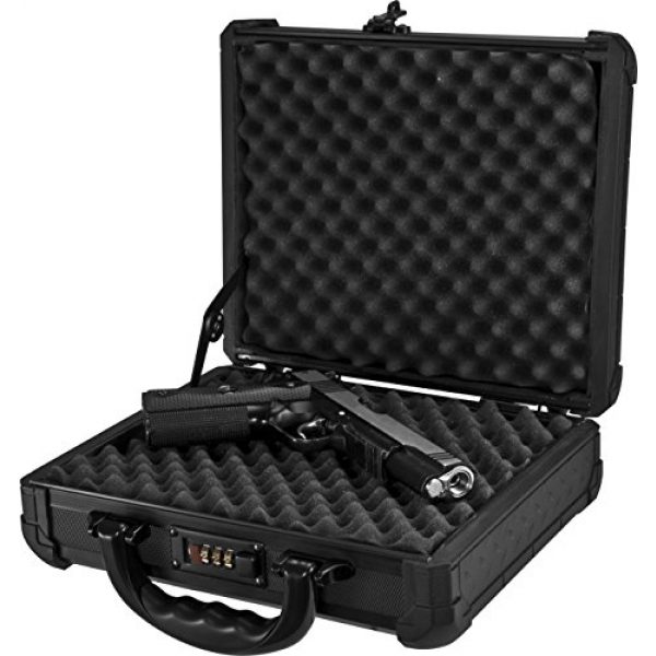 BARSKA Pistol Case 7 Loaded Gear AX-50 Hard Case, Medium, Black by BARSKA