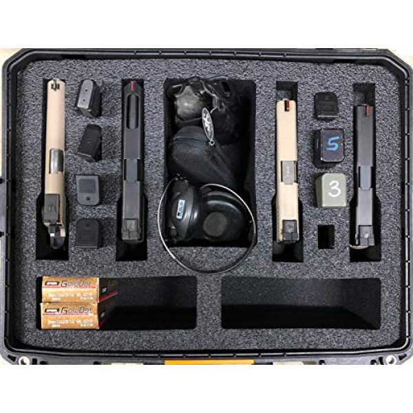 GUNFORMZ Pistol Case 2 GUNFORMZ Custom Gun Case Insert for a Pelican Vault 550 -Case NOT Included