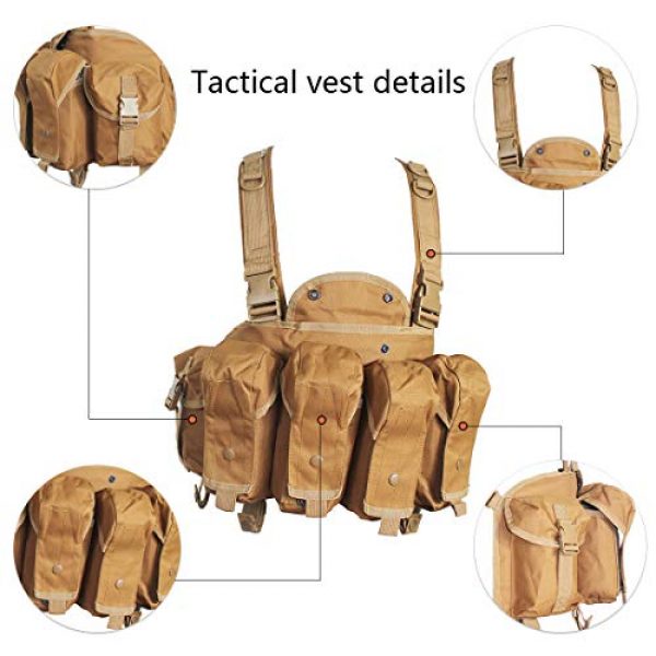 Yoghourds Airsoft Tactical Vest 2 Yoghourds Tactical Vest for MenBreathable Airsoft VestAdjustable Lightweight Outdoor Paintball Vest for Travelers, Hiking, River Guide Adventures and Hunting