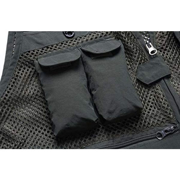 DAFREW Airsoft Tactical Vest 4 DAFREW Mesh Vest Multi-Function Quick-Drying Vest Outdoor Leisure Fishing Vest Multi-Pocket Breathable Vest (Color : Khaki, Size : XL)