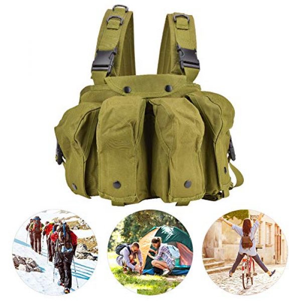Yosoo Airsoft Tactical Vest 4 Yosoo Tactics Training Bag,Nylon Outdoor Tactics Vest Military Fan Camouflage Waistcoat Training Bag Equipment