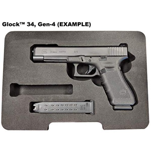 Cedar Mill Fine Firearms Pistol Case 7 Glock Compatible Go-Pack | Custom case with EVA display foam to protect your G17 9mm Gen1,2,3,4,5 G22 .40 Gen1,2,3,4,5 G19 19 9mm Gen1,2,3,4,5 G23 .40 Gen1,2,3,4,5 G26 9mm Gen1,2,3,4,5 G27 .40 Gen1,2