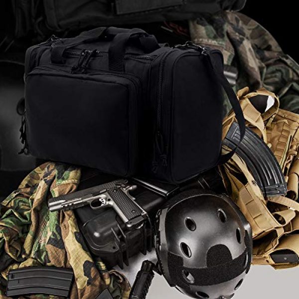 GUAWIN Pistol Case 6 Range Bag Tactical Bag Gun Bag for Handguns Pistol Durable Water Resistant Tactical Duffle Bag with Magazine Gear Accessories Pouch Suitable for Shooting Range, Hunting, Storage and Transport