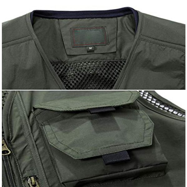 DAFREW Airsoft Tactical Vest 4 DAFREW Quick-Drying Vest Men's Summer Leisure Vest Outdoor Photography Vest Thin Section Sleeveless Shirt Fishing Vest (Color : Khaki, Size : L)