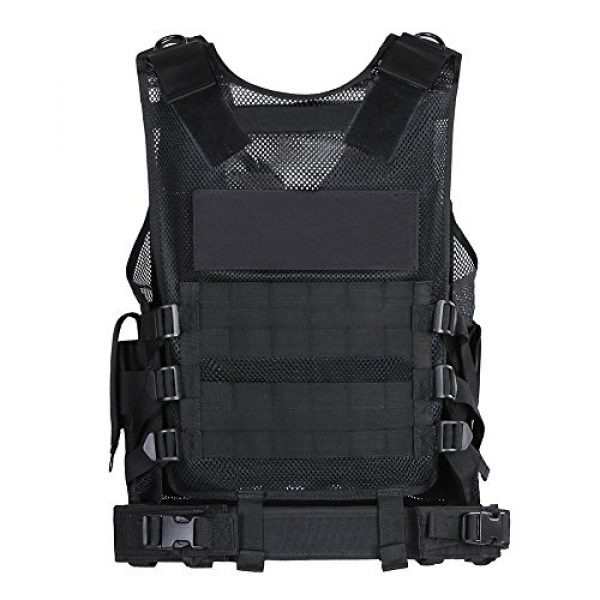Idea- Airsoft Tactical Vest 2 Tactical Military SWAT - Adjustable Adult SWAT for Airsoft Paintball Combat Army Shooting Hunting Outdoor Molle Police Vest With Pistol Holster