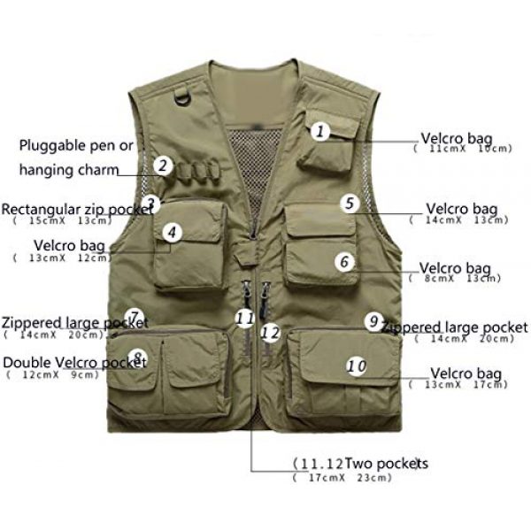 DAFREW Airsoft Tactical Vest 5 DAFREW Summer Vest Men's Quick-Drying Vest Outdoor Leisure Vest Multi-Pocket Detachable Vest (Color : Dark Blue, Size : M)