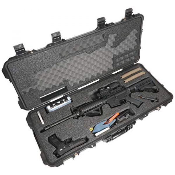 Case Club Rifle Case 1 Case Club AR-15 Pre-Cut Waterproof Rifle Case with Included Silica Gel to Help Prevent Gun Rust & Small Waterproof Accessory Box (Gen 2)