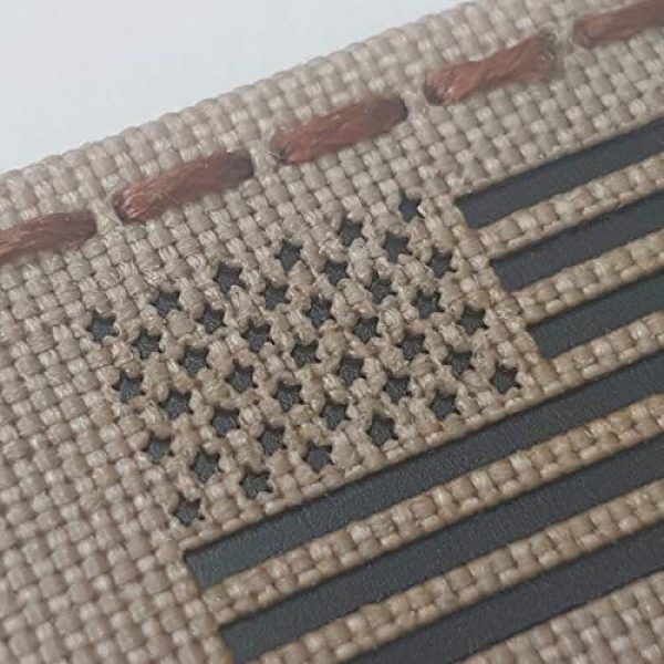 Tactical Freaky Airsoft Morale Patch 2 IR Mini 1x2 USA Flag Tan Desert Sand 50-Stars Infrared Tactical Morale Hook&Loop Patch