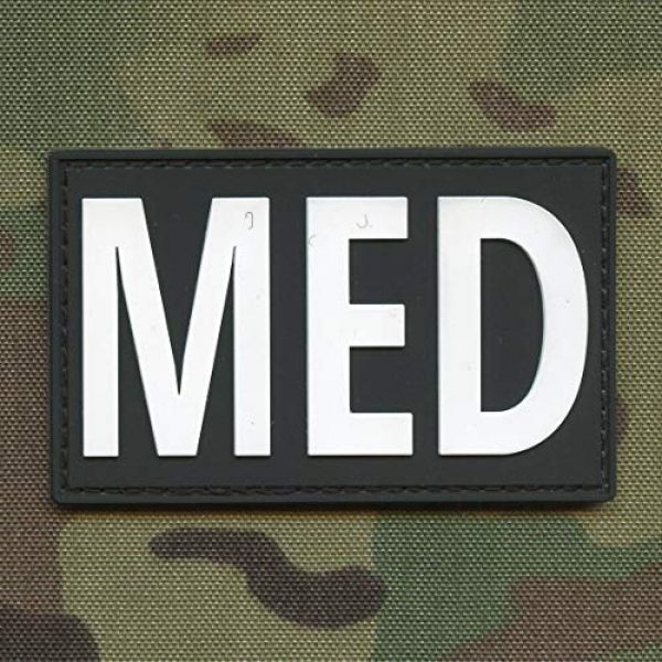 LEGEEON Airsoft Morale Patch 1 LEGEEON MED EMS Medic Paramedic PVC Rubber IFAK Tactical Touch Fastener Patch
