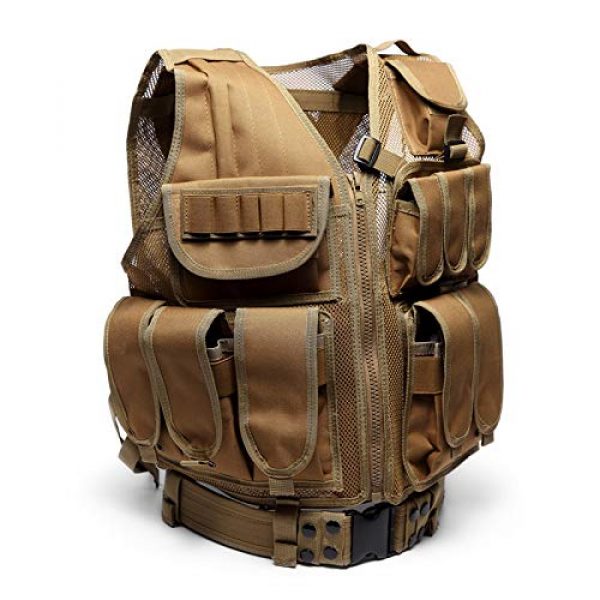 MR.CHAOS Airsoft Tactical Vest 1 MR.CHAOS Tactical Vest Combat Training Vest Adjustable Outdoor Breathable Mesh Fabric CS Combat Equipment