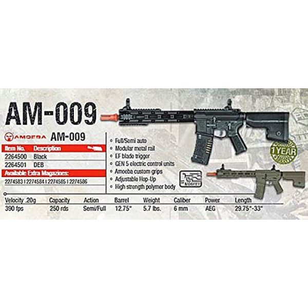 Elite Force Airsoft Rifle 3 Elite Force Amoeba AM-009 AEG Powered Automatic 6mm BB Rifle Airsoft Gun, Dark Earth Brown, One Size (2264501)