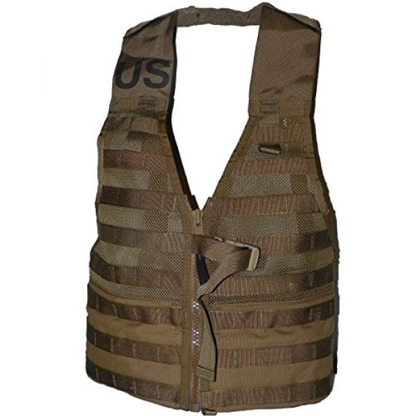U.S.G.I. Airsoft Tactical Vest 1 2 X USMC Tactical FLC Vest, Fighting Load Carrier w/ Zipper, Coyote Brown, MOLLE II