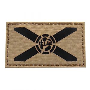 Tactical Freaky Airsoft Morale Patch 1 IR Florida State Flag Coyote Brown 2x3.5 Tan Infrared IFF Tactical Touch Fastener Patch
