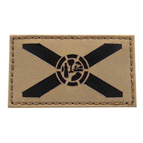 Tactical Freaky Airsoft Morale Patch 1 IR Florida State Flag Coyote Brown 2x3.5 Tan Infrared IFF Tactical Touch Fastener Patch