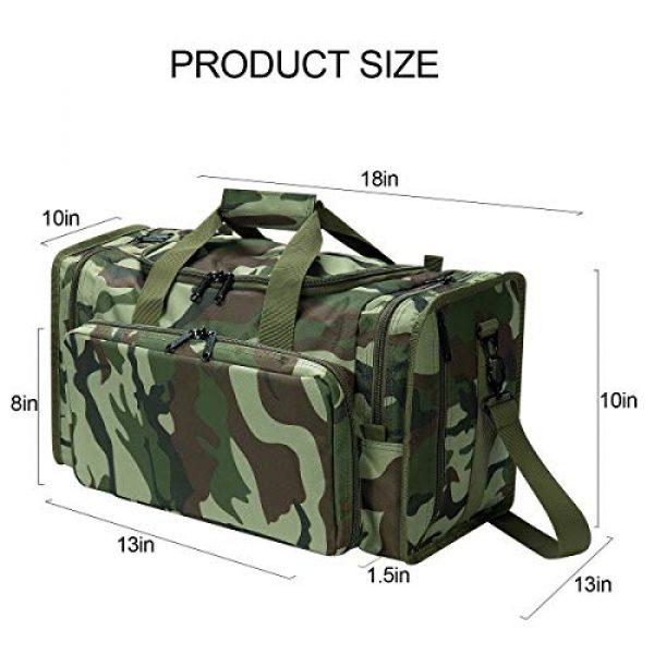 YumyKit Pistol Case 7 YumyKit Tactical Gun Range Bag Shooting Duffle Bags for Handguns Pistols with Lockable Zipper and Heavy Duty Antiskid Feet Travel Sport Duffle Bags