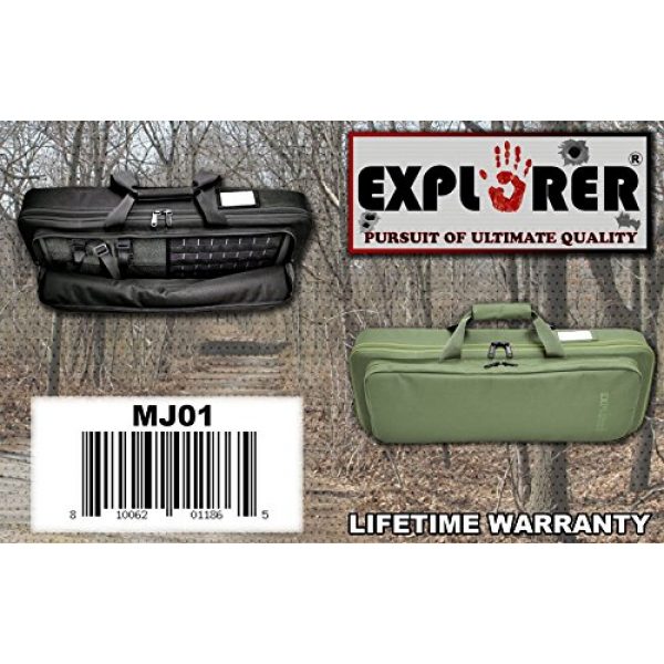 Explorer Cases Rifle Case 4 Explorer R30 YKK Heavy-Duty 3 Rifles CASE, Black, 30 Inch