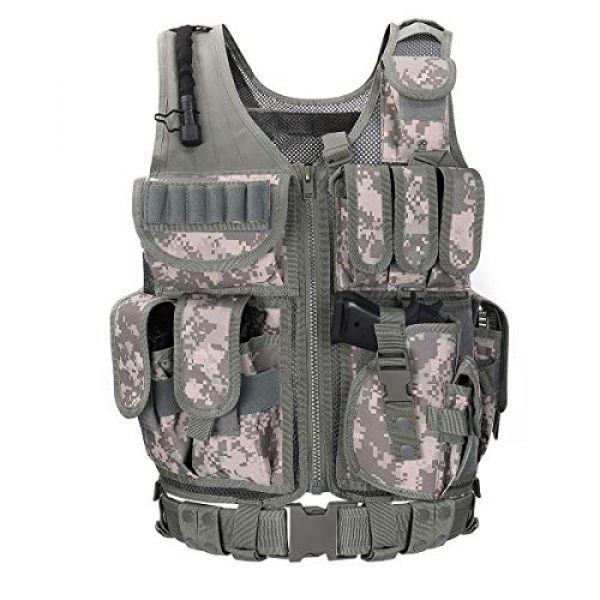 GXYWAN Airsoft Tactical Vest 1 GXYWAN Tactical CS Field Vest Paintball Training Airsoft Ultra-Light Breathable Combat Adjustable Vest