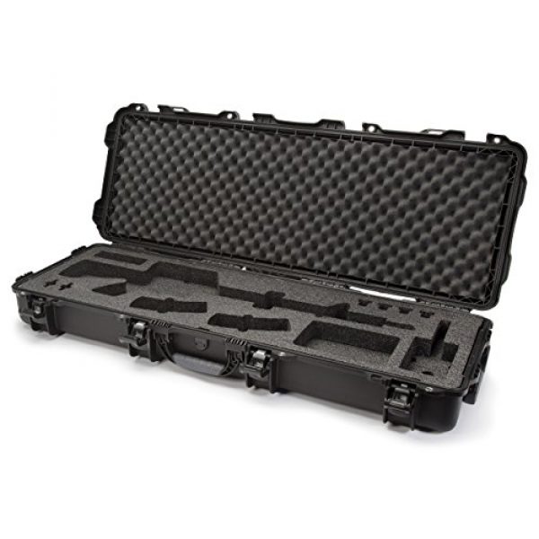 Nanuk Rifle Case 1 Nanuk 990 Waterproof Professional Gun Case with Foam Insert for AR w/ Wheels - Black