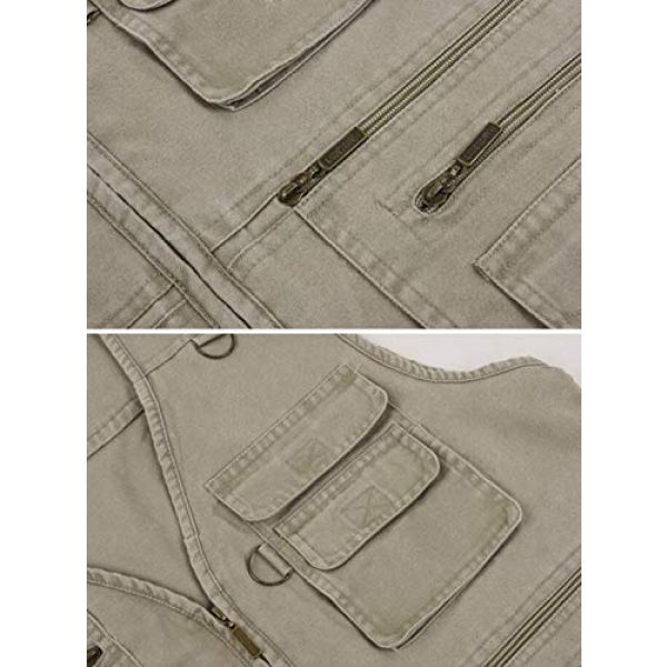 DAFREW Airsoft Tactical Vest 7 DAFREW Men's Outdoor Vest, Spring and Autumn Casual Outdoor Vest, Multi-Pocket Photography Cotton Fishing Vest (Color : Blue, Size : XXL)