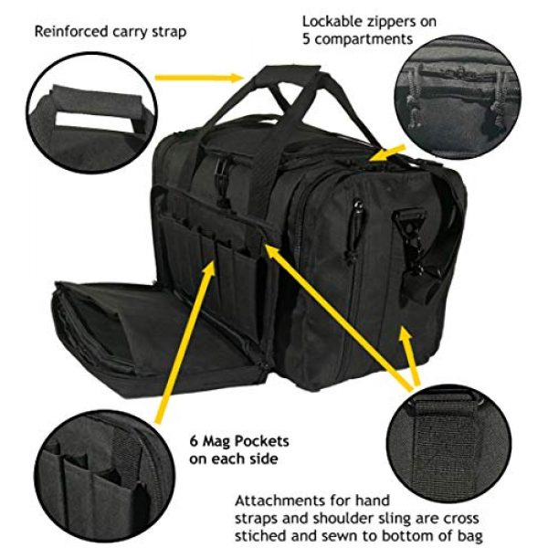 I Belong Outdoor Pistol Case 4 I Belong Outdoor Gun Range Bag - Tactical Shooting Bag for Handguns & Ammo Storage - Lockable Soft Case Protects Your Pistols