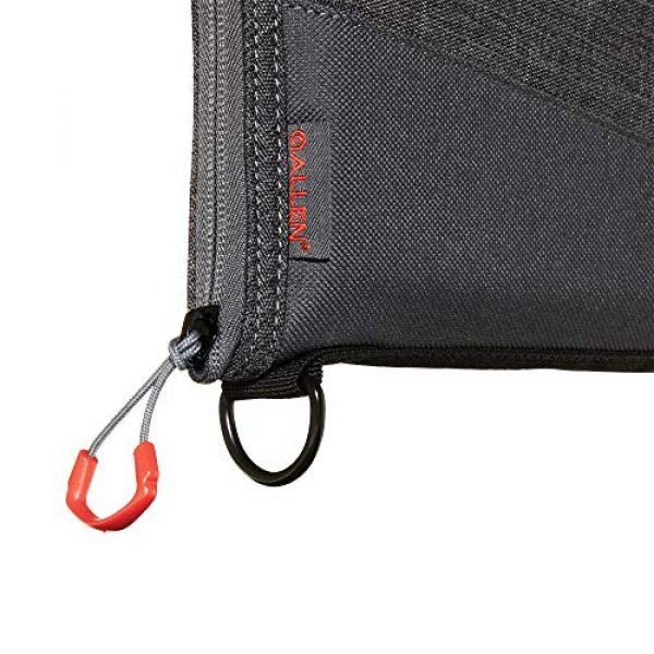 Allen Company Pistol Case 6 Allen Company 9 inch Auto-Fit 2.0 Handgun Case, Gray/Red