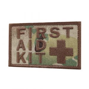 LEGEEON Airsoft Morale Patch 1 LEGEEON Multicam First Aid Kit 2x3.25 IFAK Medic MED Trauma Paramedic Morale Fastener Patch