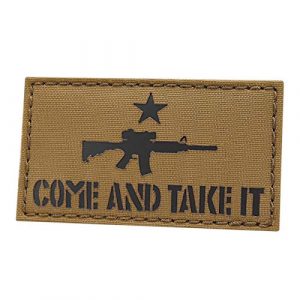 Tactical Freaky Airsoft Morale Patch 1 Tactical Freaky IR Coyote Modern Come and Take It Flag 2x3.5 2A Battle Gonzales Texas Revolution Morale Patch
