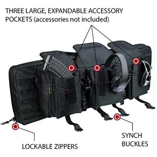 3V Gear Rifle Case 3 3V Gear Ranger Padded Double Gun Case - 42 Inches