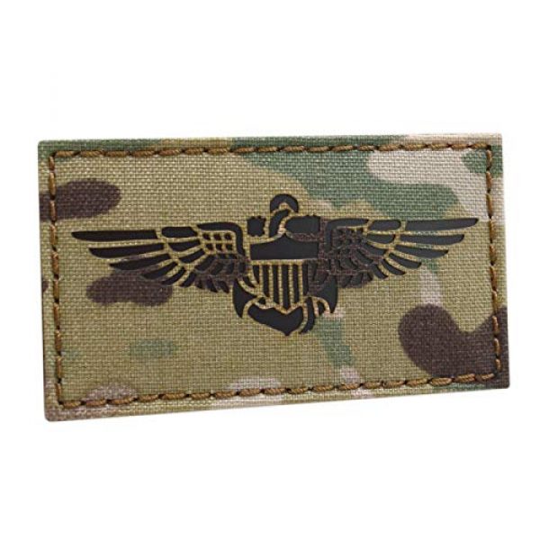 Tactical Freaky Airsoft Morale Patch 1 IR Multicam Naval Pilot Wings 2x3.5 Top Gun OCP USN US Navy Tactical Patch