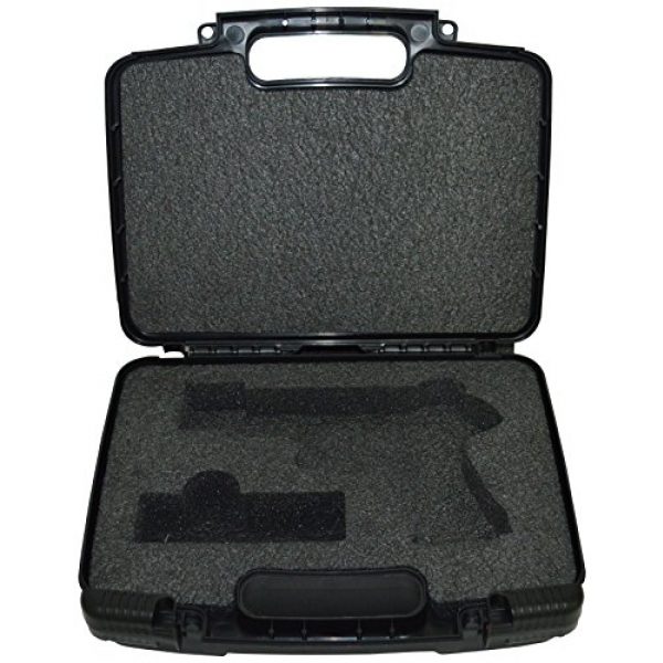 Quick Fire Cases Pistol Case 1 Quick Fire Cases QF200 MultiFit Pistol Case, Black, Small