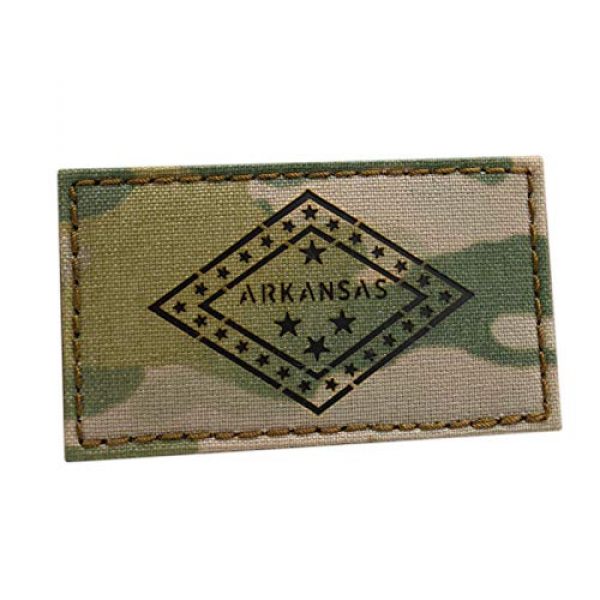 Tactical Freaky Airsoft Morale Patch 1 IR Multicam Arkansas State Flag AR Flag OCP 2x3.5 Tactical Hook&Loop Patch