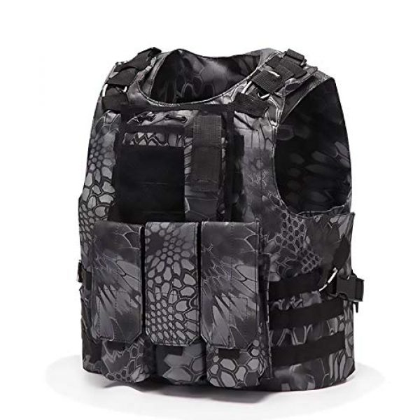 WEQ Airsoft Tactical Vest 1 WEQ Tactical Vest Outdoor Amphibious Vest Ultra-Light Breathable Combat Training Vest Adjustable for Adults(Standard Size) (Color : #C)