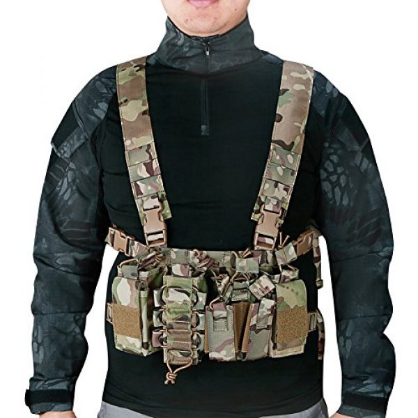 OAREA Airsoft Tactical Vest 2 OAREA Tactical Sling Vest Chest Rig Combat Recon Gear Vest with Magazine Pouch for Airsoft Hunting Games
