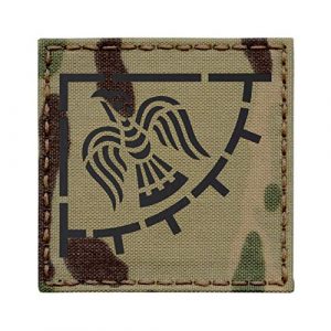 Tactical Freaky Airsoft Morale Patch 1 Multicam IR Raven Banner Viking 3x3 Norse Icelandic Heathen Infrared IFF Tactical Morale Hook&Loop Patch