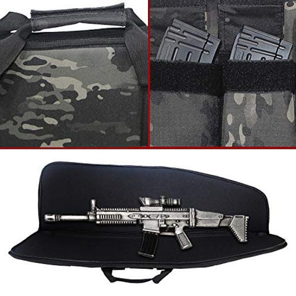 ARMYCAMO Rifle Case 6 ARMYCAMOUSA Rifle Bag Outdoor Tactical Carbine Cases Water dust Resistant Long Gun Case Bag with Five Magazine Pouches for Hunting Shooting Range Sports Storage and Transport