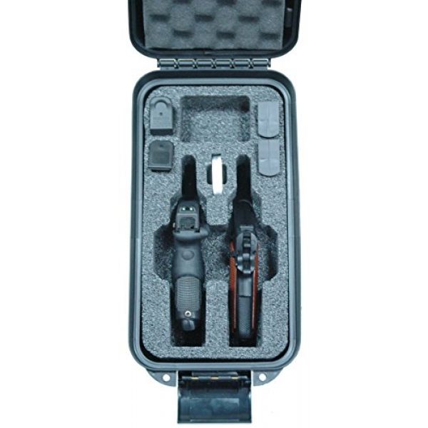 Case Club Pistol Case 4 Case Club 2 Revolver/Pistol Pre-Cut Top Loader Case with Silica Gel to Help Prevent Gun Rust