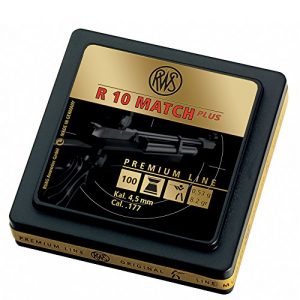 RWS Air Gun Pellet 2 RWS-R-10 Match Heavy .177 Cal, 8.2 Grains, Wadcutter, 100ct