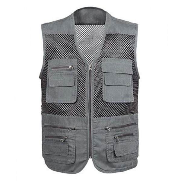 DAFREW Airsoft Tactical Vest 1 DAFREW Breathable Vest Photography Vest Fishing Vest Middle-Aged Men's Outdoor Leisure Vest mesh Breathable Vest (Color : Dark Gray, Size : M)