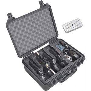 Case Club Pistol Case 1 Case Club 4 Pistol and (up to) 29 Magazine with Accessory Pocket Pre-Cut Heavy Duty Waterproof Case with Silica Gel Canister to Help Prevent Gun Rust (Upgraded Gen-2)