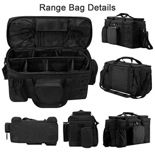 YumyKit Pistol Case 7 YumyKit Pistol Range Bag Tactical-Shooting Large Handguns Duffle Bag, Deluxe Padded Shooting Range Ammo Gear Accessories Pouch for Hunting Shooting Range Sport
