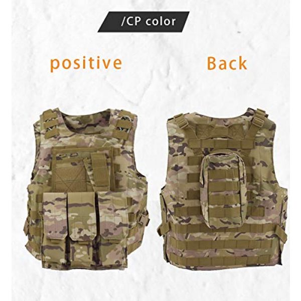 BGJ Airsoft Tactical Vest 4 Military Gear Army Paintball Combat Protective Vest Outdoor Camouflage Tactical Vest for Hunting Airsoft CS Wargame Body Armor