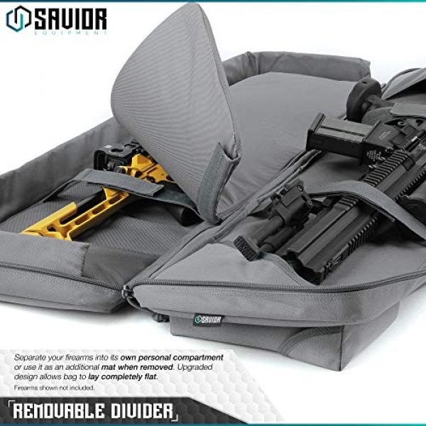 Savior Equipment Rifle Case 3 Savior Equipment Urban Warfare Tactical Double Carbine Long Rifle Bag Gun Case Firearm Backpack Pistol Handgun Case - Lockable Zipper, Padded Side Carry Strap, Available Length in 36" 42" 46" 51" 55"