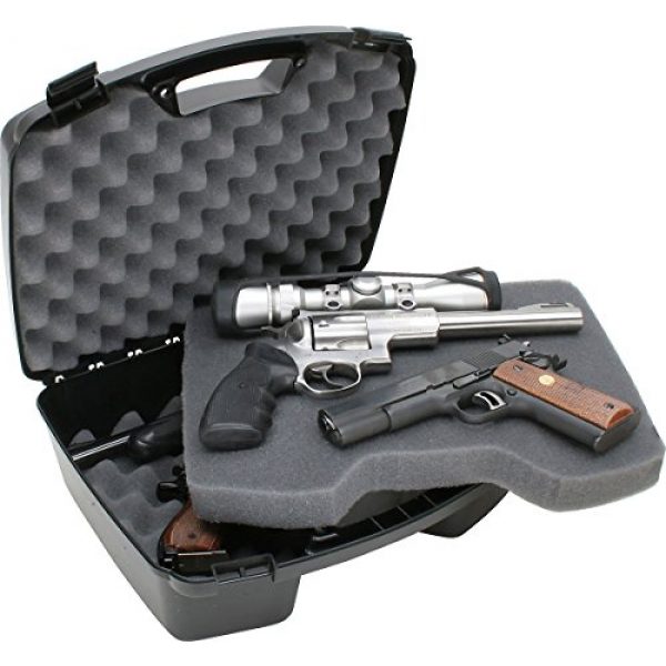 MTM Pistol Case 2 MTM Case-Gard Four Pistol Handgun Case, Black