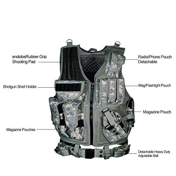 OURLITIME Airsoft Tactical Vest 5 OURLITIME Airsoft Tactical Vest, Tactical Vest Multi-Pocket SWAT Army CS Hunting Vest Camping Hiking Accessories Outdoor Hunting Hiking Camping Equipment