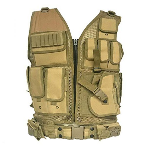 BGJ Airsoft Tactical Vest 1 BGJ Tactical Vest Military Combat Armor Vests Mens Tactical Hunting Vest Army Adjustable Armor Outdoor CS Training Vest Airsoft