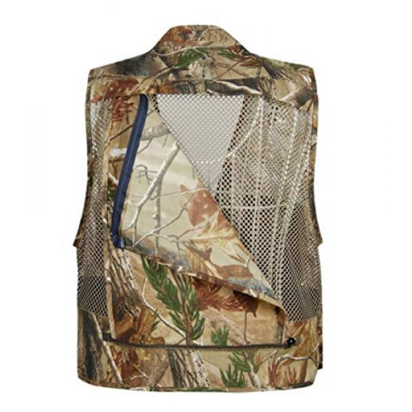 DAFREW Airsoft Tactical Vest 4 DAFREW Men Outdoor Sport Multi-Pocket Mesh Vest Fly Fishing Photography Shooting Travel Quick-Dry Jacket Waistcoat (Color : Shallow Army Green, Size : M)