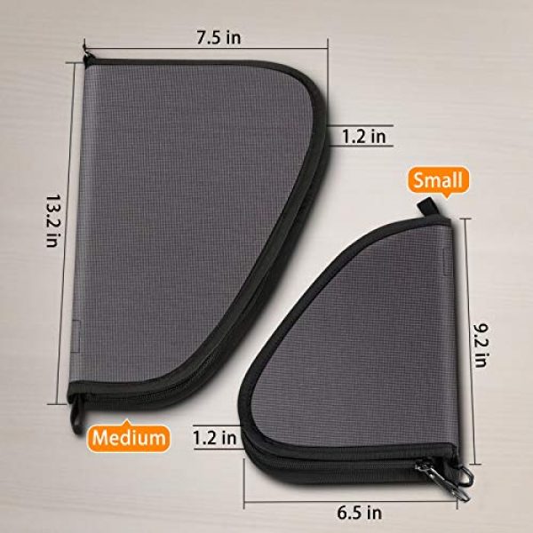 FINPAC Pistol Case 6 FINPAC Pistol Rug Case, Tactical Firearm Cover Soft Gun Grey Storage Pouch with D-Ring & Padded Lining for Compact and Full-Size Handguns